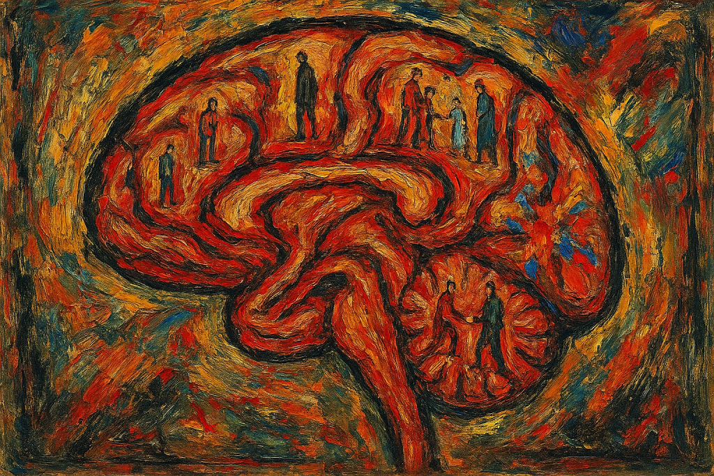 Neo-expressionist splitbrain